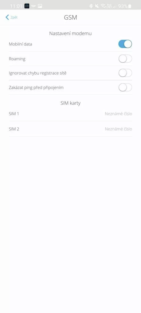 hub 2 AJAX nastavení GSM