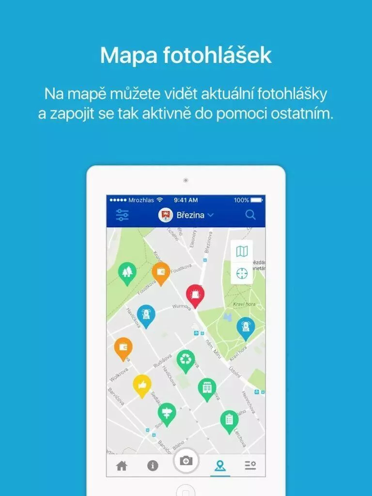 Mobilní rozhlas mapa fotohlášek