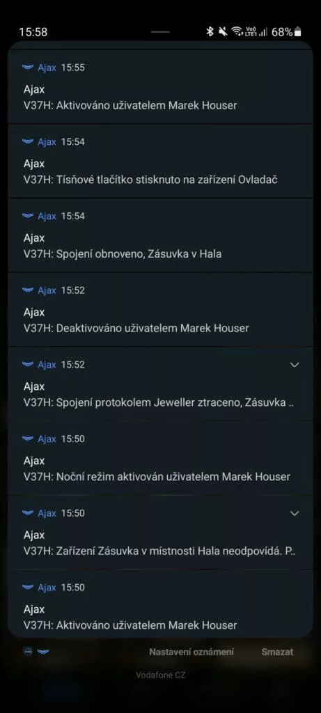 notifikace