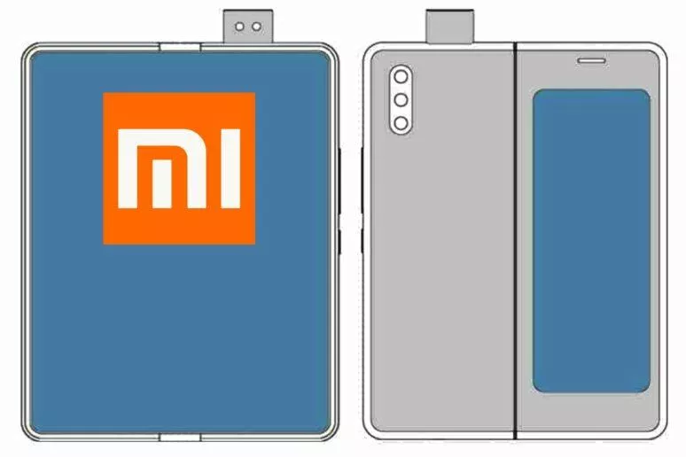 Ohebný Xiaomi mobil s výsuvnými fotoaparáty Ohebný Xiaomi mobil s výsuvnými fotoaparáty