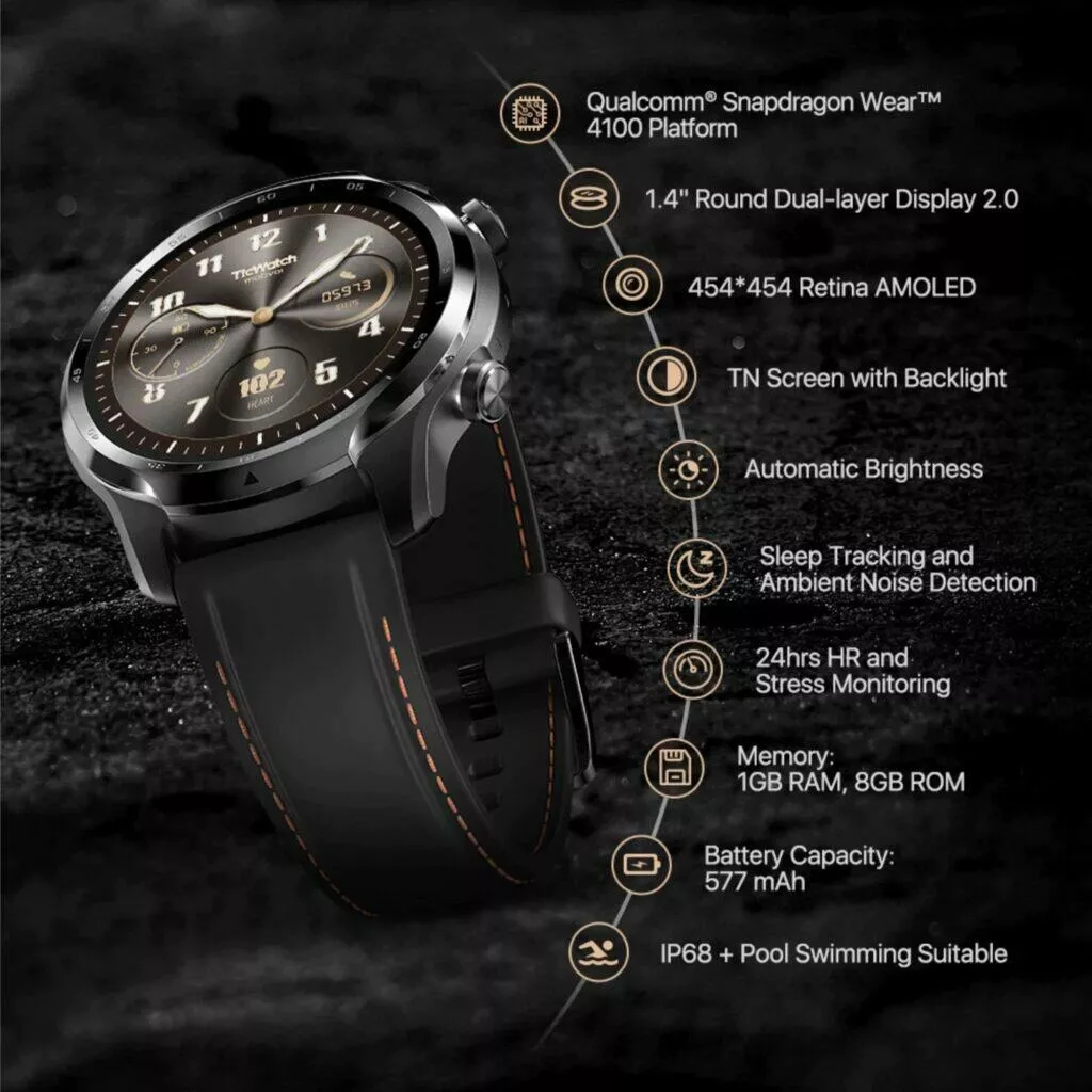 TicWatch Pro 3 GPS vlastnosti