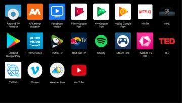 App launcher for TV nabídka