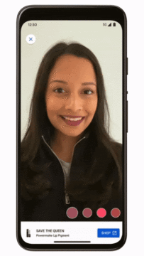 Google aplikace rtěnka makeup náhled
