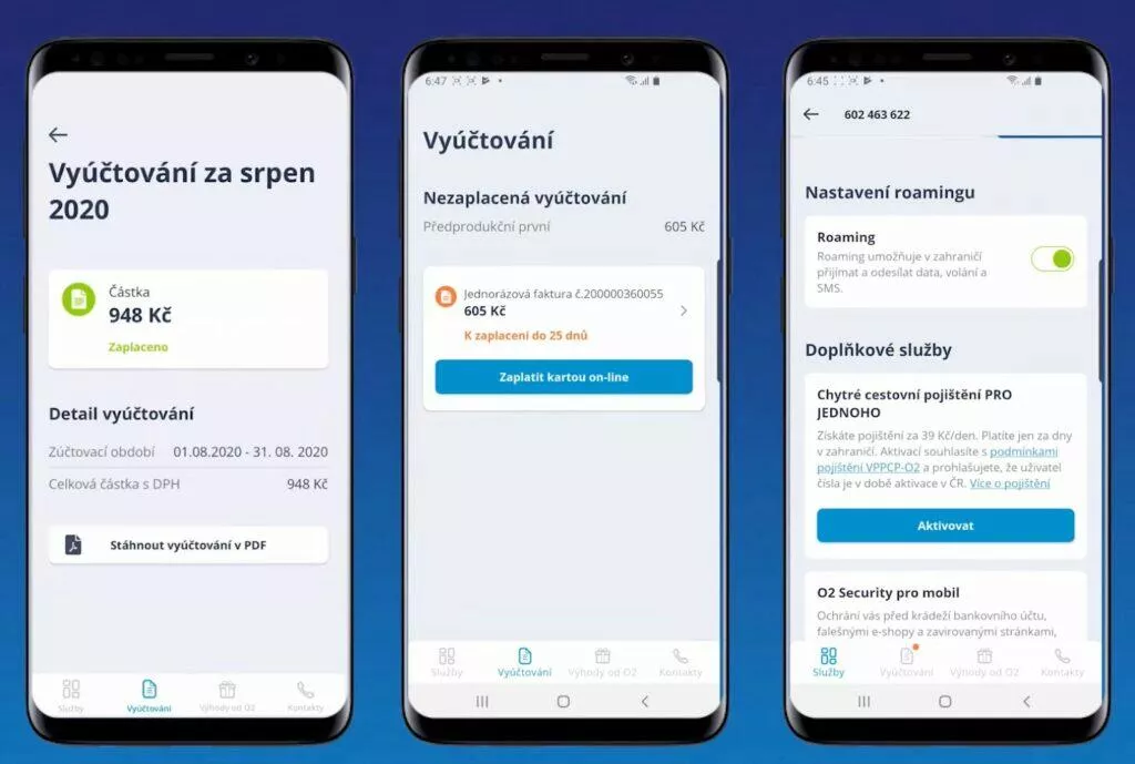 nová aplikace O2 nahledy