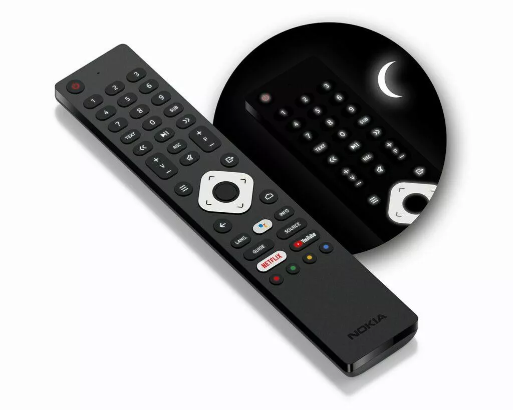 nokia tv dalkove ovladani podsvicene