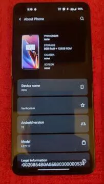 Prototyp OnePlus 9 5G Snapdragon 888