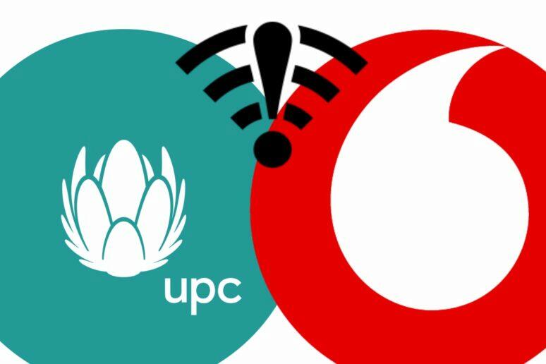 výpadek internetu Vodafone UPC