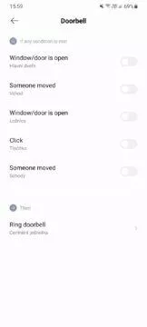 Xiaomi Home nastavení zvonku
