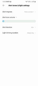 Xiaomi Home nastavení zvuku a světla