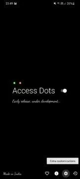 Android notifikace použití kamery mikrofonu Access Dots nastavení