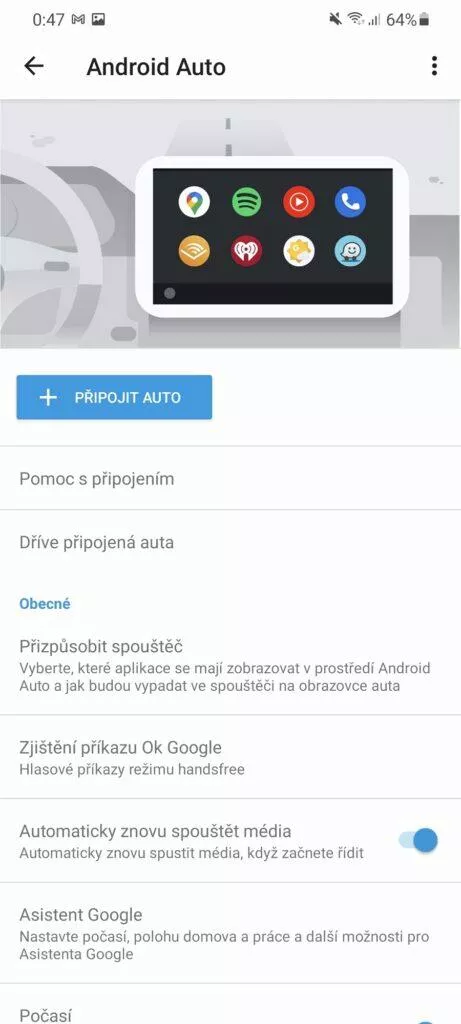 hlavní karta
