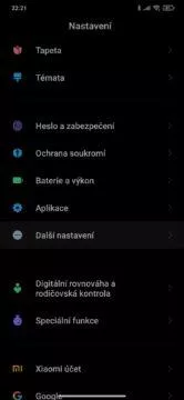 jak vypnout dolní menu softwarová tlačítka MIUI 1 nastavení