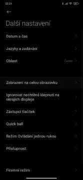 jak vypnout dolní menu softwarová tlačítka MIUI 2 další nastavení