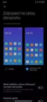 jak vypnout dolní menu softwarová tlačítka MIUI 3 gesta