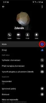 jak změnit barvu Messenger chatu nastavení konverzace