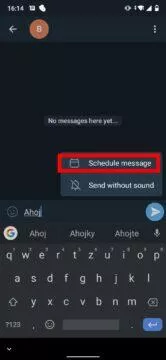 планирование сообщений