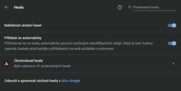 pokročilý správce hesel Google Chrome 88 ukázka