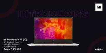 Xiaomi Mi Notebook 14 (2021) oficiálně webkamera