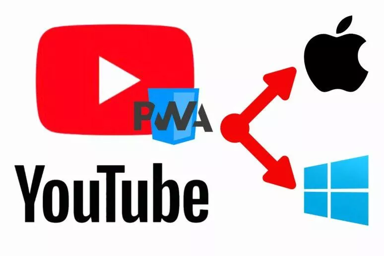 YouTube PWA aplikace YouTube PWA aplikace