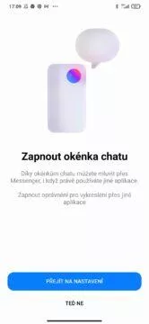 Android 10 zapnout okénka chatu