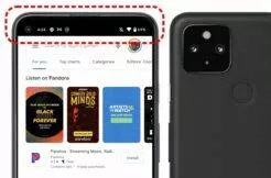 Android 12 Pixel pruh zakrývající foťák