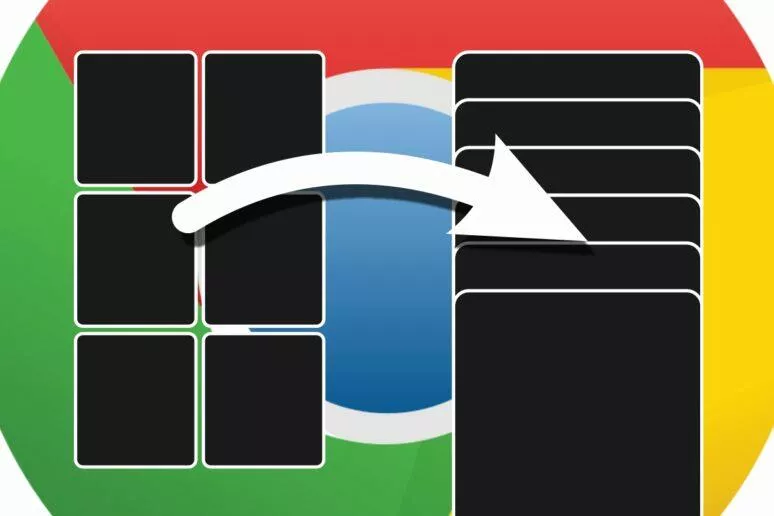 aplikace Google Chrome zobrazení karet aplikace Google Chrome zobrazení karet