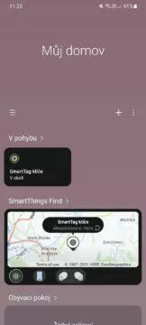 aplikace SmartThings hlavní obrazovka