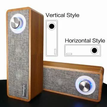 Dřevěný Bluetooth reproduktor STONEGO vertical horizontal