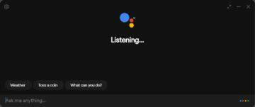 Google Asistent PC Windows Linux Mac náhled poslouchání