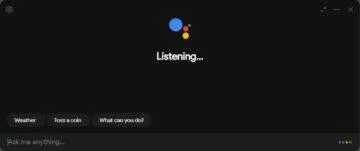 Google Asistent PC Windows Linux Mac náhled poslouchání