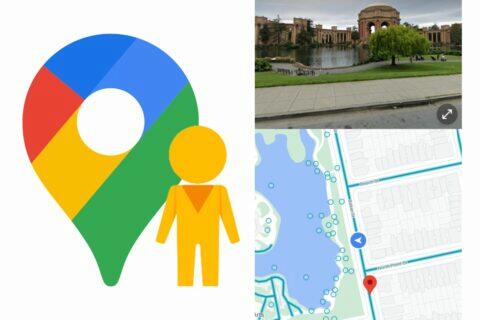 Google Mapy street view rozdělení obrazovky