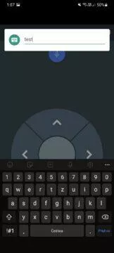 jak ovládat Android TV telefonem klavesnice