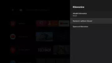 jak přepnout jazyk klávesnice Android TV klávesnice