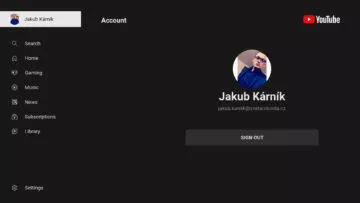 jak přepnout účet na youtube u android tv