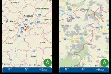 MapFactor Navigator zobrazení hranic okresů