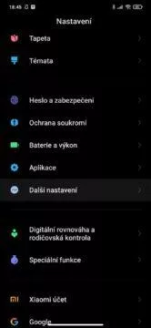 MIUI 12 zpomalený mobil animace další nastavení