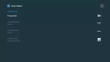 Android TV screenshot snímek obrazovky Button Mapper nabídka