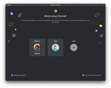Chrome 89 novinky - vytvareni profilu