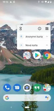 chrome anonymni karta - zkratky na plochu Androida