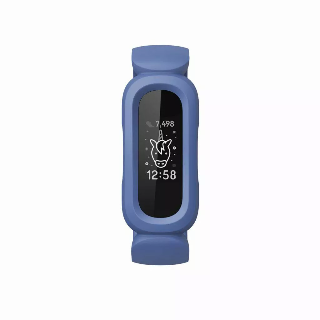 fitbit ace 3 modra zelena displej