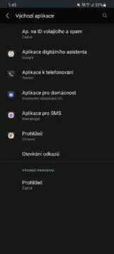 Jak změnit výchozí aplikace One UI výběr