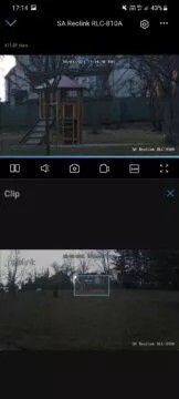 Reolink RLC-810A aplikace náhled videa clip