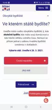 Sčítání 2021 přes mobil aplikace stát