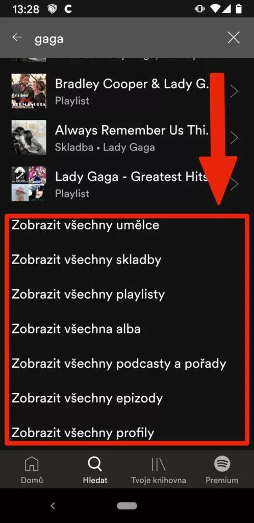 spotify filtry