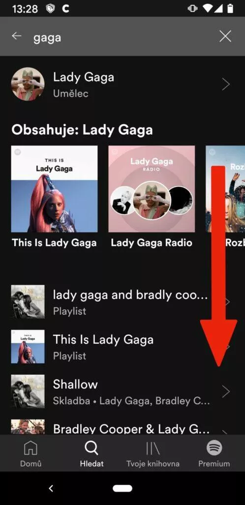 spotify moznosti vyhledavani