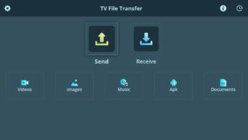 TV File Transfer hlavní menu