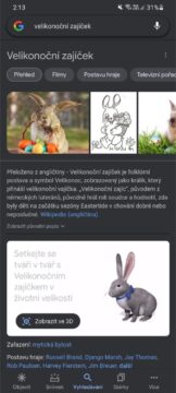 velikonoční zajíček Google vyhledávání výsledek