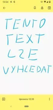 Google Keep vychytávky - vyhledavani rucne psaneho textu