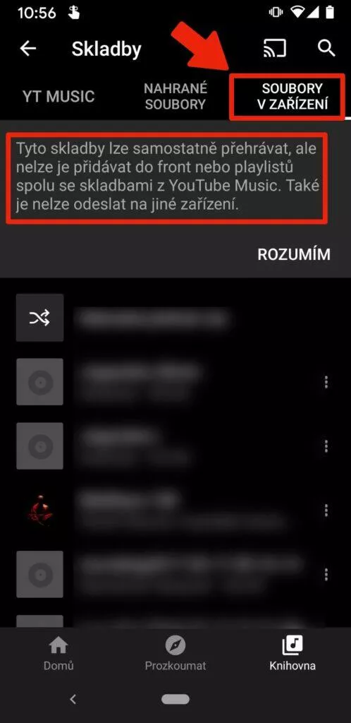 proč přejít ze Spotify na YouTube Music - youtube music soubory v zarizeni