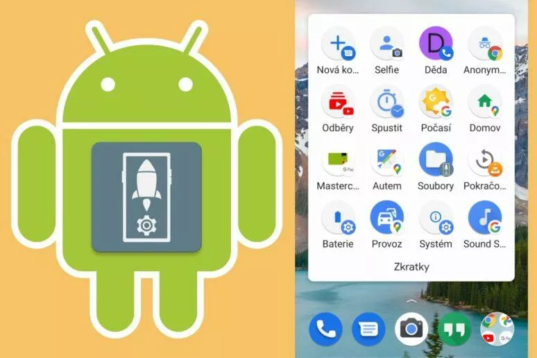 zkratky na plochu Androida zkratky na plochu Androida